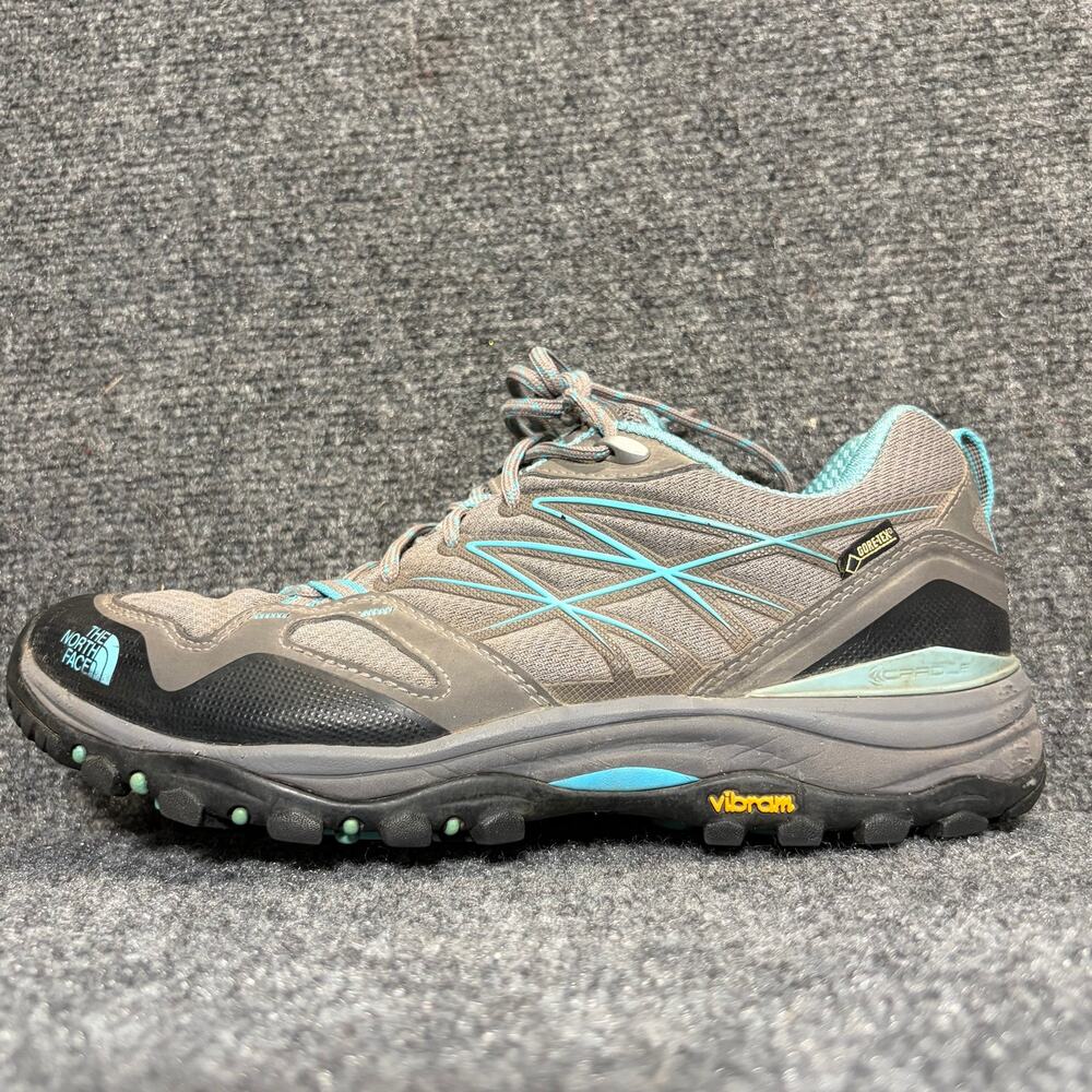 The North Face Hedgehog Gore-Tex Waterproof Hiking Shoes Women Gray Teal 9.5